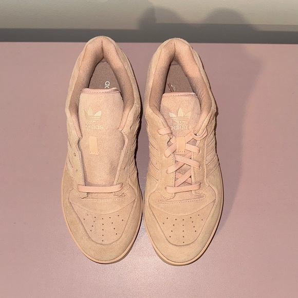 ADIDAS Rivalry Lux Low Athletic Shoes Sneakers Pink Genuine Suede - Picture 6 of 7